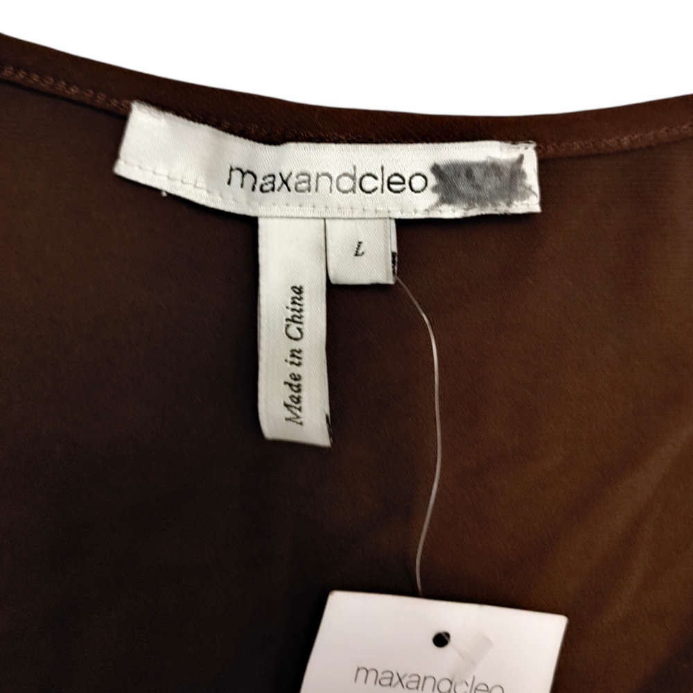 Max & Cleo WMNS Espresso Layered Dress NWT - Picture 6 of 7